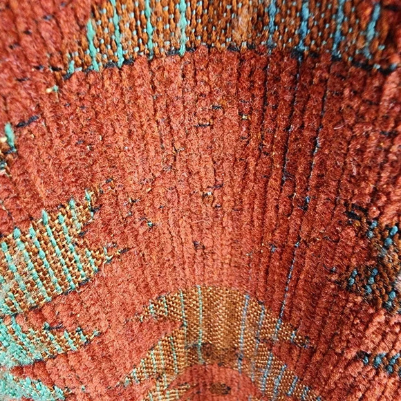 Vintage Circle T Zip Front Southwestern Woven Duster Jacket Terracotta Large - Picture 7 of 16